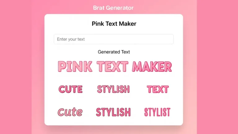 Brat Generator Pink Text Maker – Cute & Stylish Text for Free 2 Brat Generator Pink Text Maker